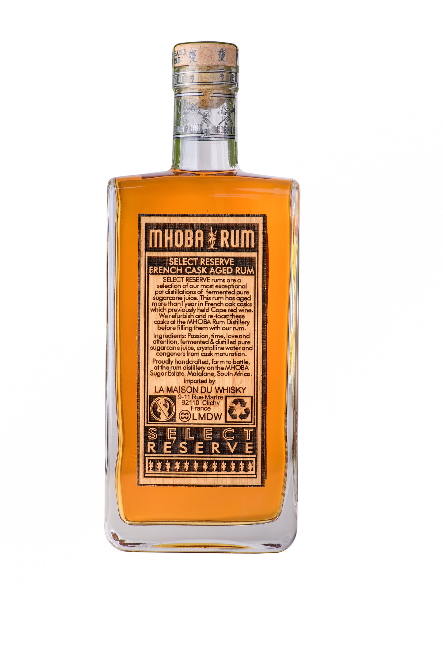 MHOBA French Cask Aged Rum 750ml 59% ABV
