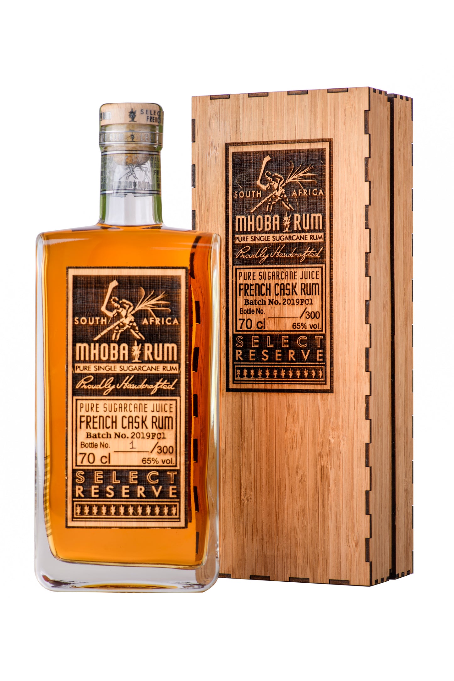 MHOBA Select Reserve French Cask 750ml 65% ABV with Bamboo Box