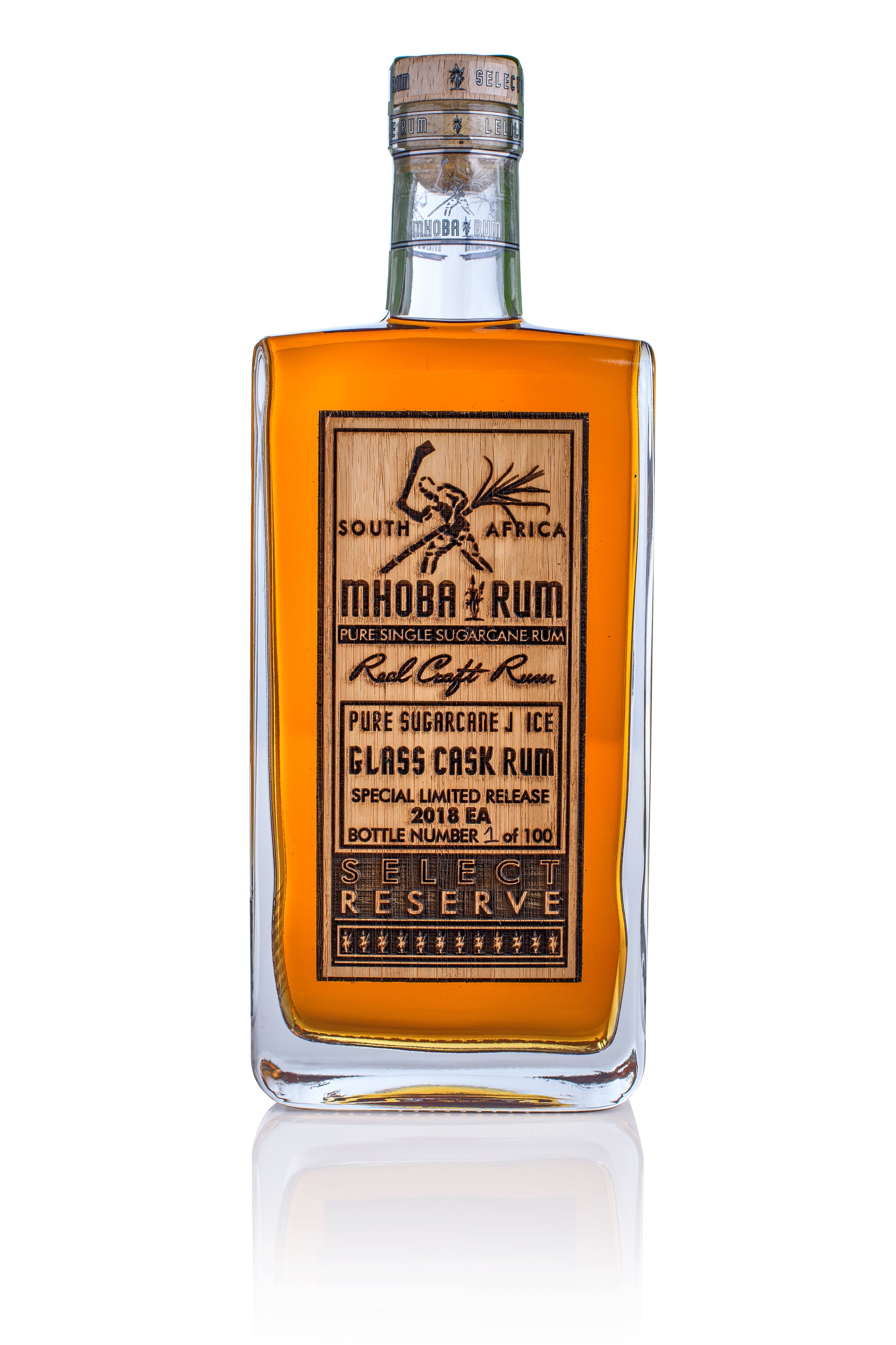 MHOBA Select Reserve Glass Cask Rum 750ml 59 ABV Mhoba